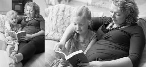 Mother and Daughter reading a book