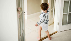 Toddler running around nappy-less