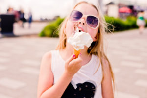 Photo of girl eating ice cream