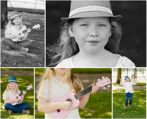 Brentwood Child Photographer. Photos of a Girl and Her Ukulele