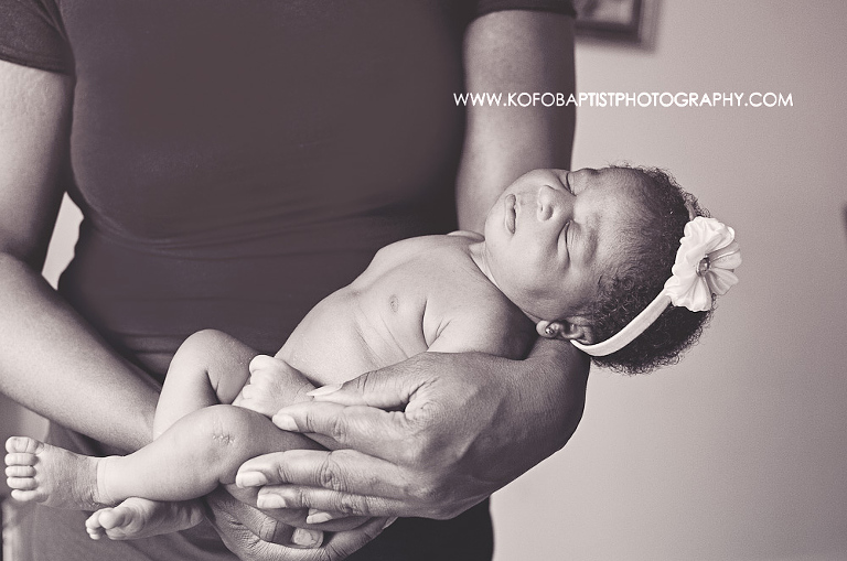 Newborn baby in mummy's arms