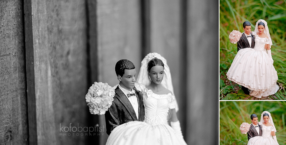 Wedding bride and groom couple doll photo shoot by kofo Baptist Photography